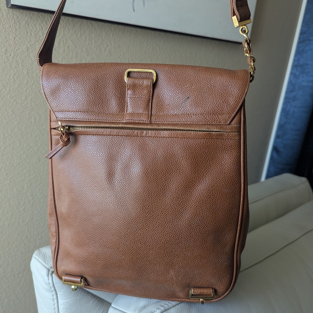Chanel Vintage drawstring CC backpack in brown caviar leather with gold-tone - Picture 4 of 12